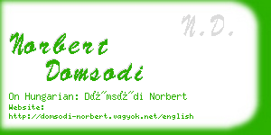 norbert domsodi business card